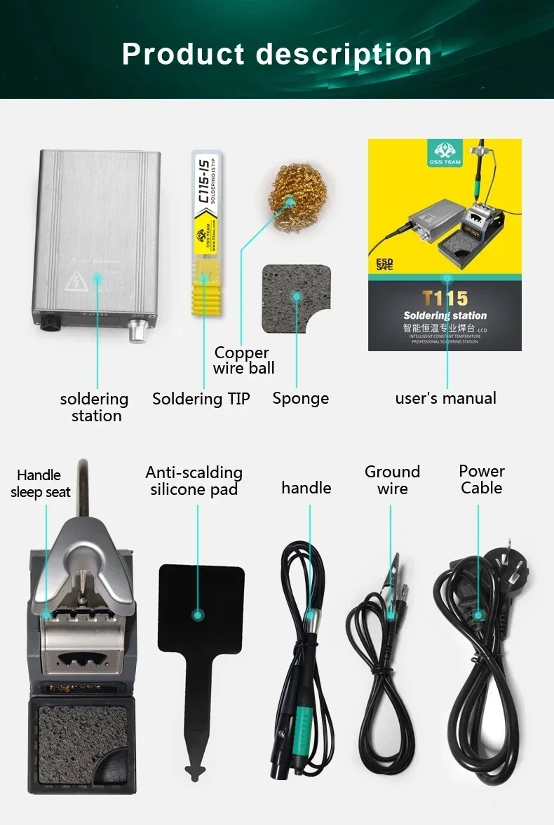 C115 Nano Soldering Iron Station - OSS T115 Micro Nano elektrisch soldeerstation,