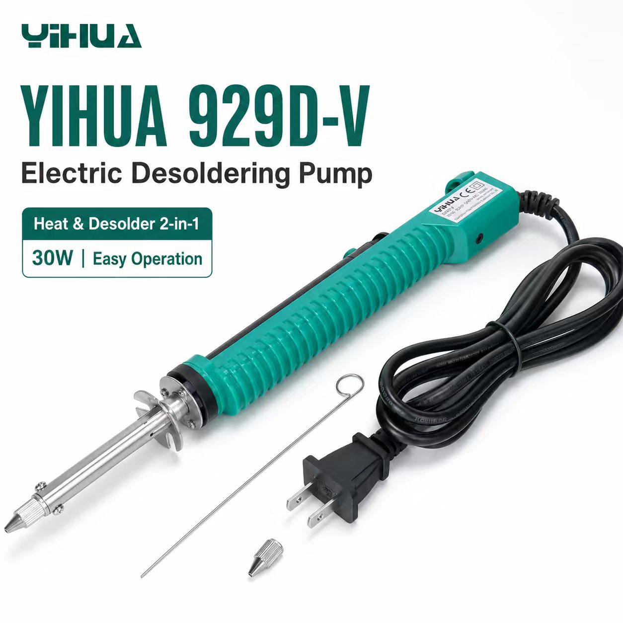 YIHUA 929D‑V 30W 2-in-1 Elektr - Desoldering Pump Electric Vacuum Station recensie en prijs